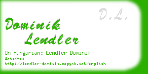 dominik lendler business card